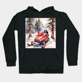 Red Snowmobile Hoodie